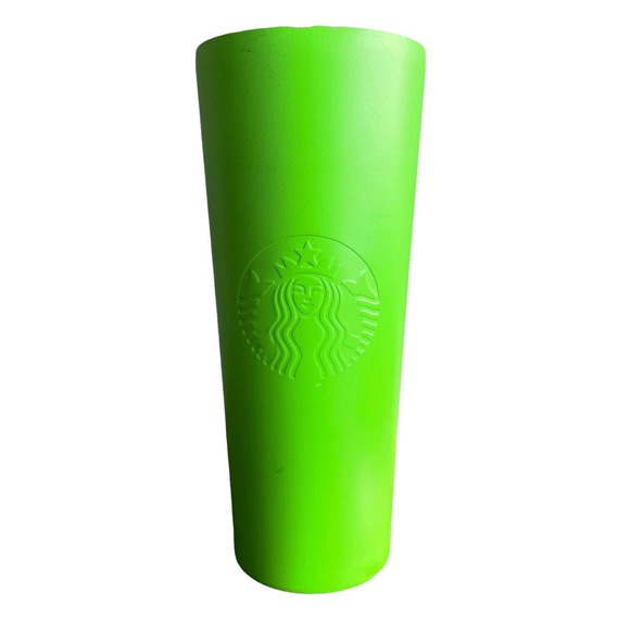Starbucks 2015 24 oz. Stainless Steel Lime Green Neon Matte Venti‎ Tumbler - Picture 1 of 5